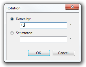 Rotation dialog