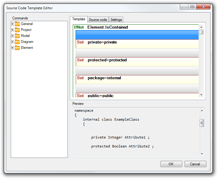 Source Code Template Editor Software Ideas Modeler