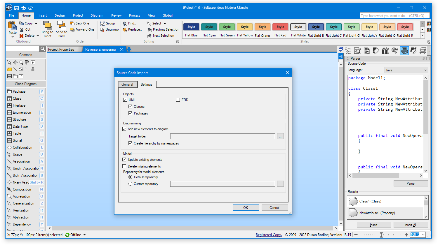 UML Reverse Engineering Tool