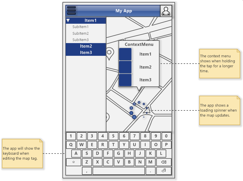 Mobile App Diagram (Wireframing) - Software Ideas Modeler