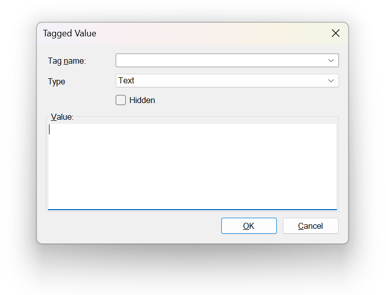 Tagged Value Editor