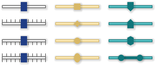 Various options of UI Track Bar