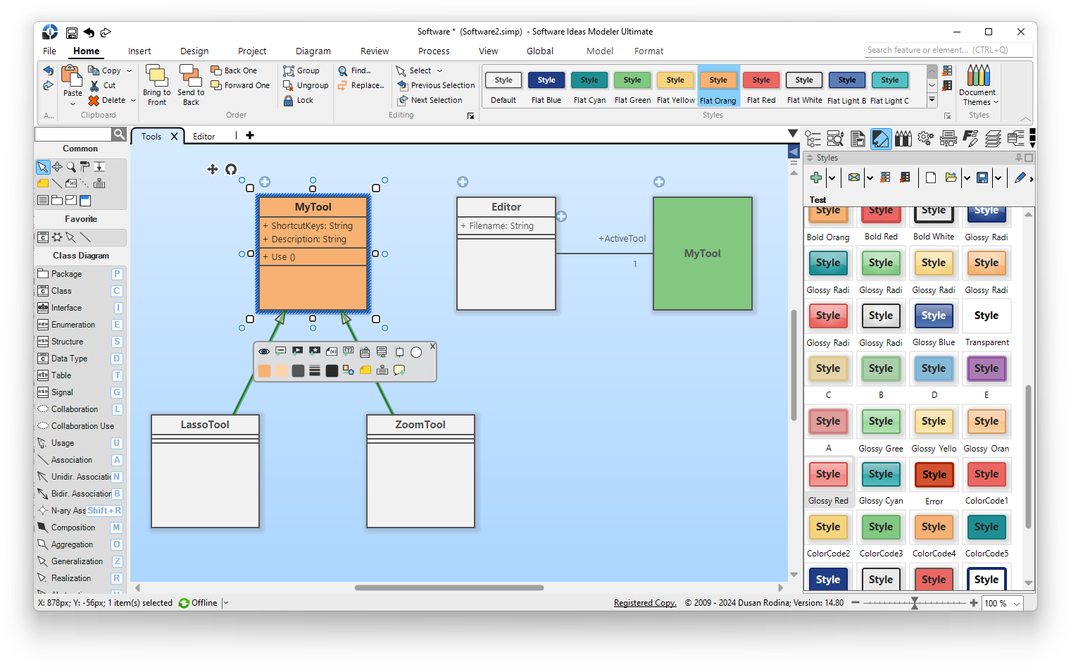 Software Ideas Modeler 14.80 - Improved Styling