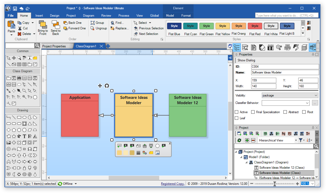 Software Ideas Modeler 12 - Main Window